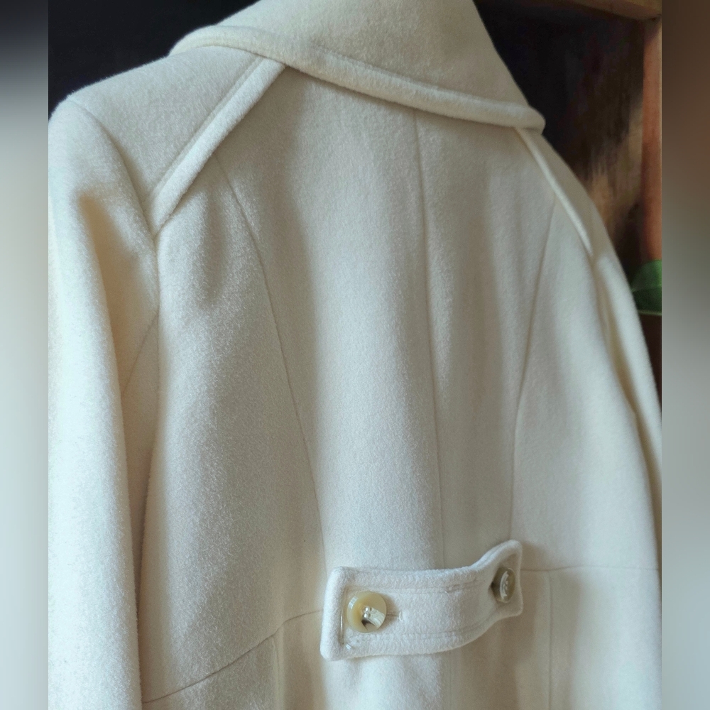 Cream White Wool Coat (US 8)